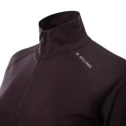 ACLIMA LightWool 180 Polo w/zip, dame (Chocolate Plum) Sale