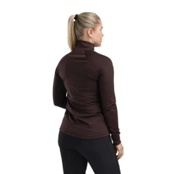 ACLIMA LightWool 180 Polo w/zip, dame (Chocolate Plum) Sale