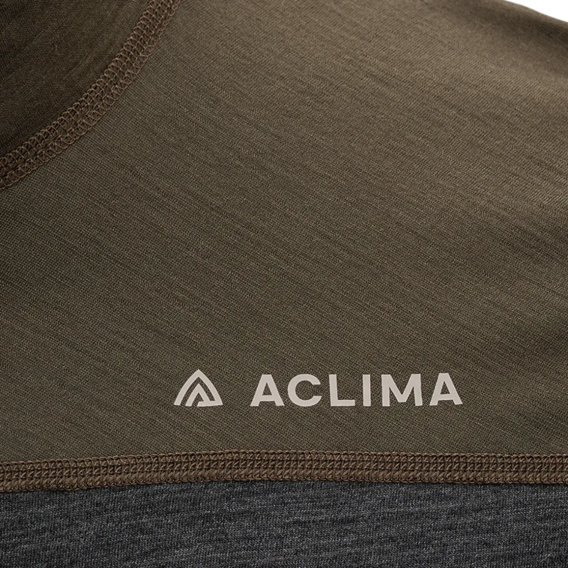 ACLIMA LightWool 180 Polo w/zip, herre (Tarmac Marengo) Online