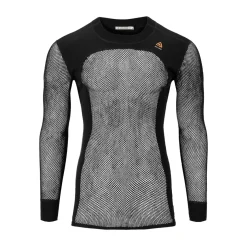 ACLIMA WoolNet Crewneck netundertrøje, herre (Jet Black)