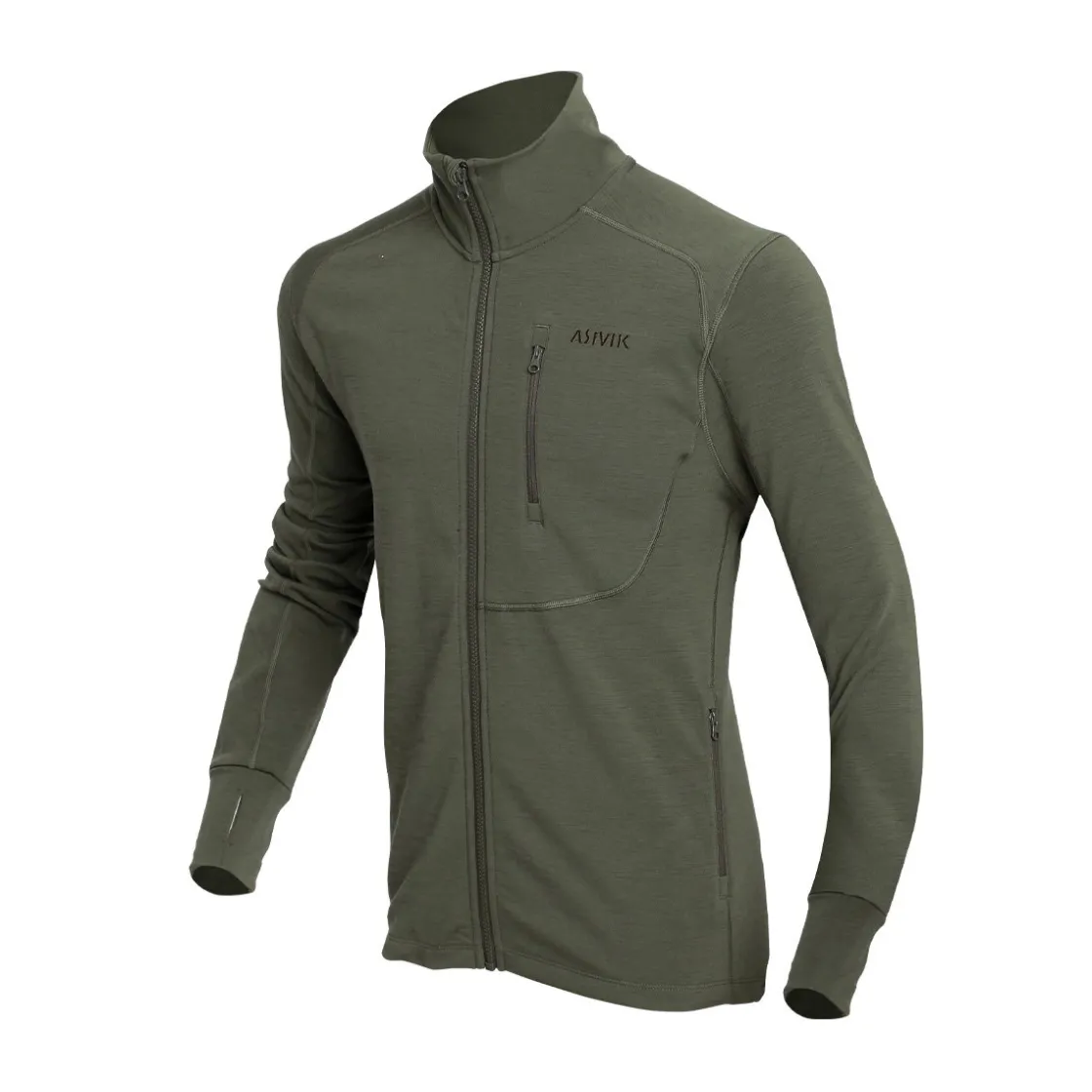 ASIVIK Adventure Mid Wool fleece, herre (Khaki) Discount