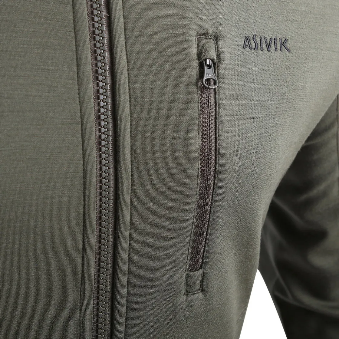 ASIVIK Adventure Mid Wool fleece, herre (Khaki) Discount