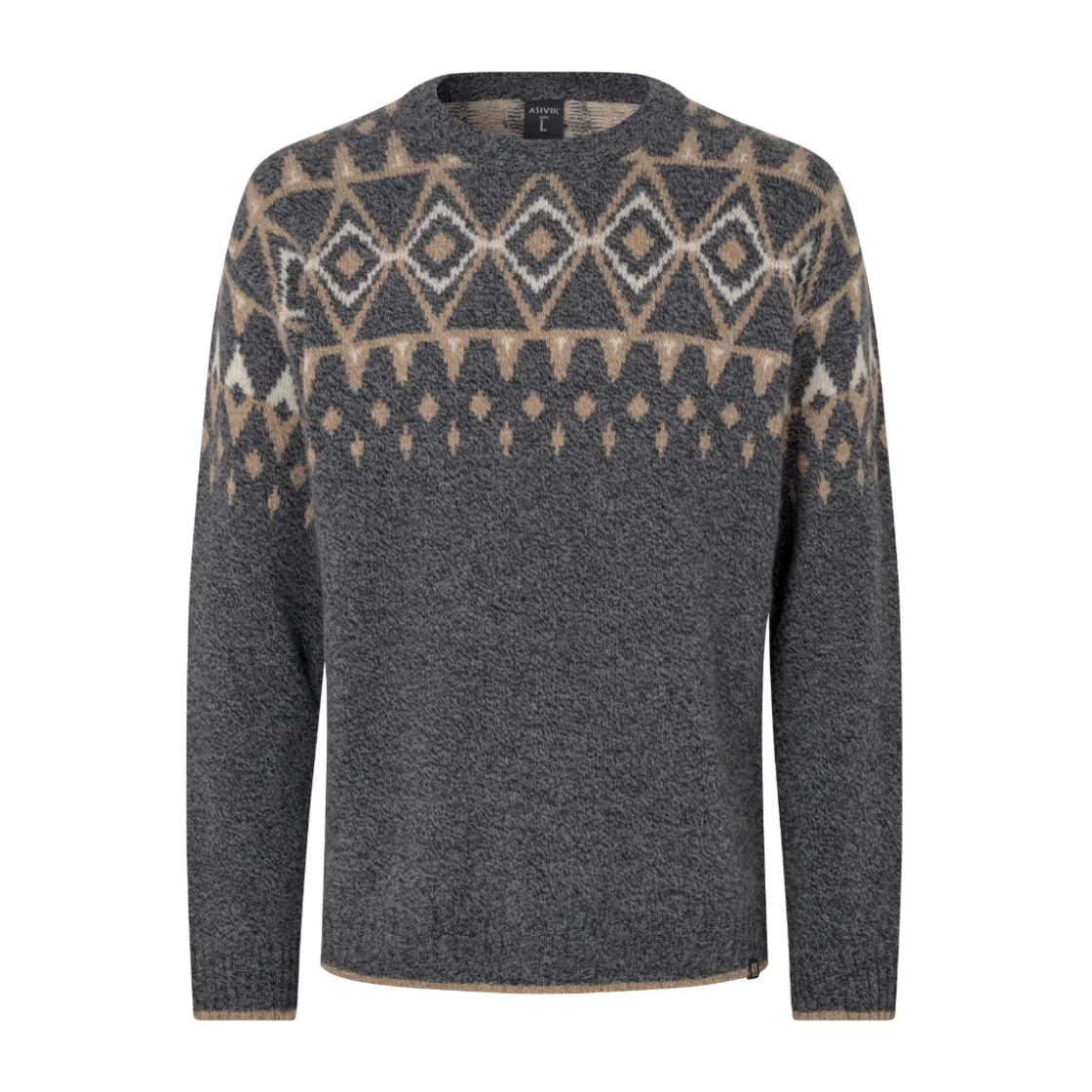 ASIVIK Gamborg Sweater, herre (Grey) Best