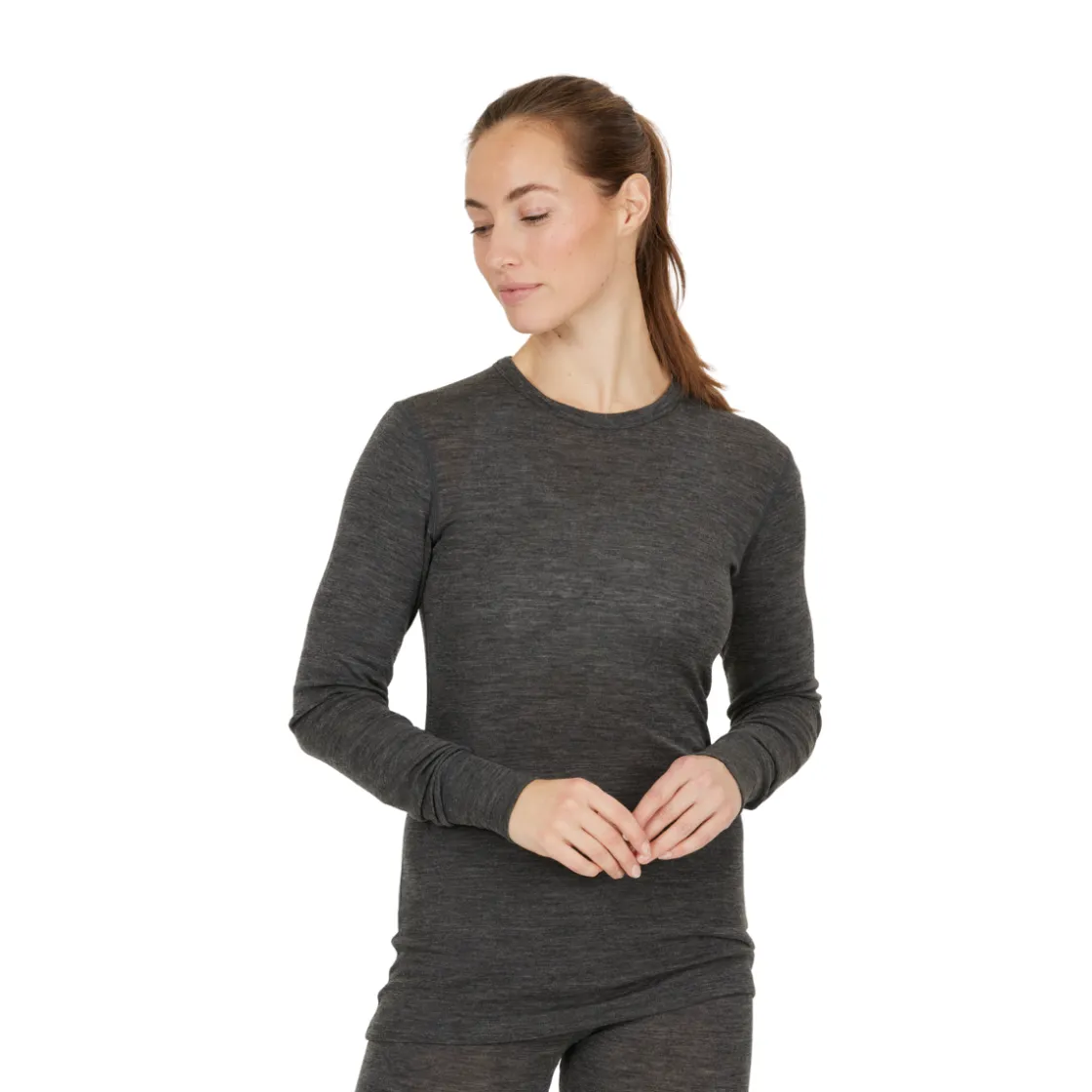 ASIVIK Hike Wool Blend Uldundertrøje, dame (Black) Online