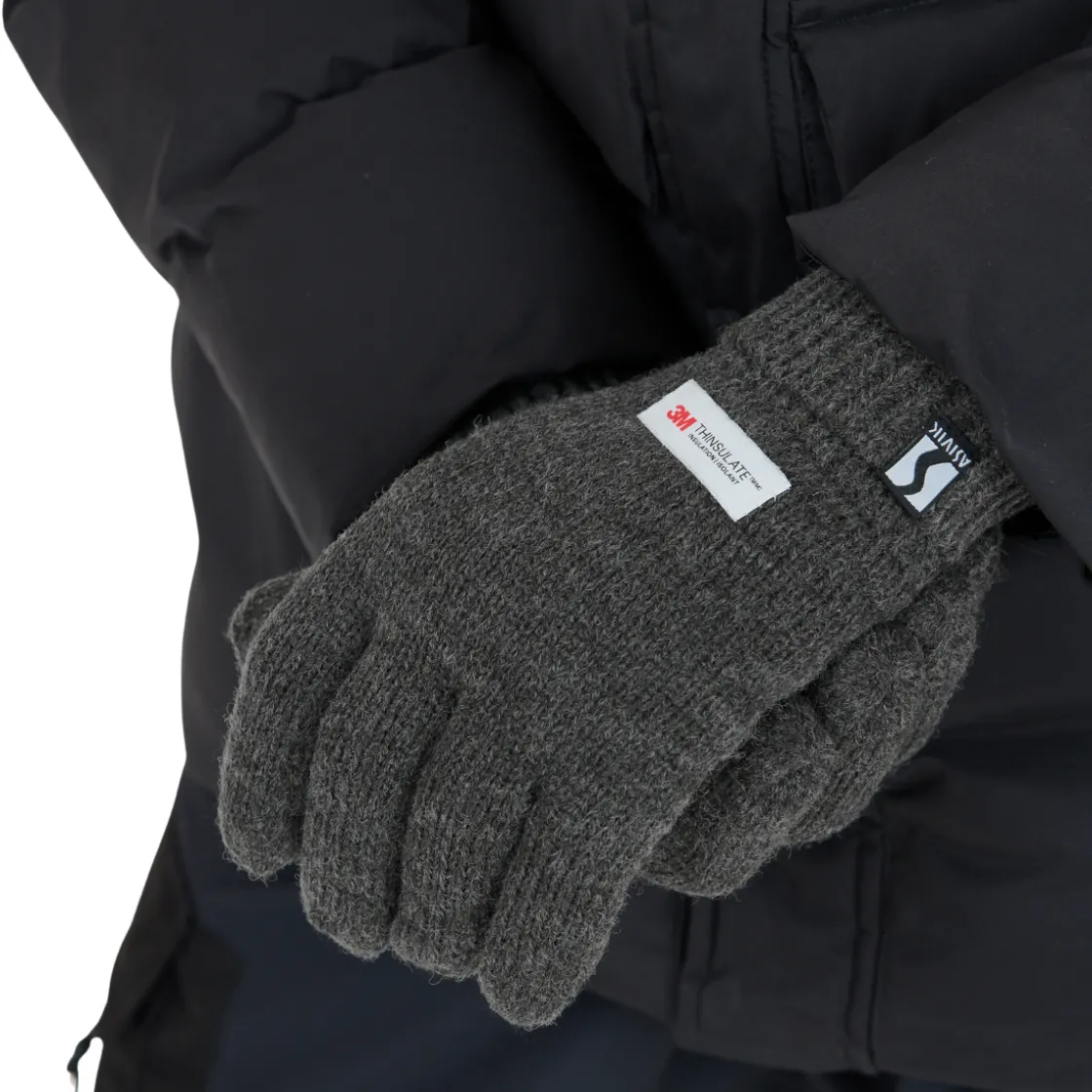 ASIVIK Knitted Thinsulate strikhandsker (Black) Best