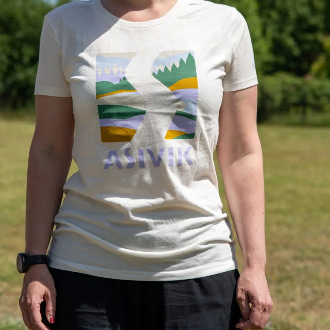 ASIVIK Logo Forest T-shirt, dame New