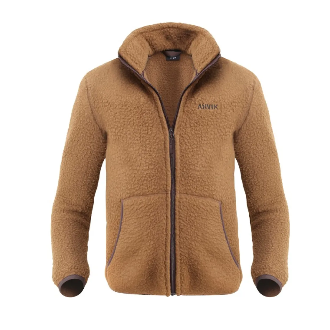 ASIVIK Teddy Fleecejakke, junior (Brown) Discount