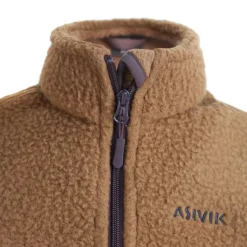 ASIVIK Teddy Fleecejakke, junior (Brown) Discount