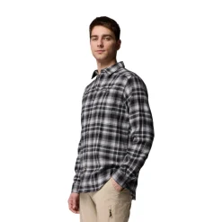COLUMBIA Cornell Woods Flannel LS, herre (BlackTartan) Clearance