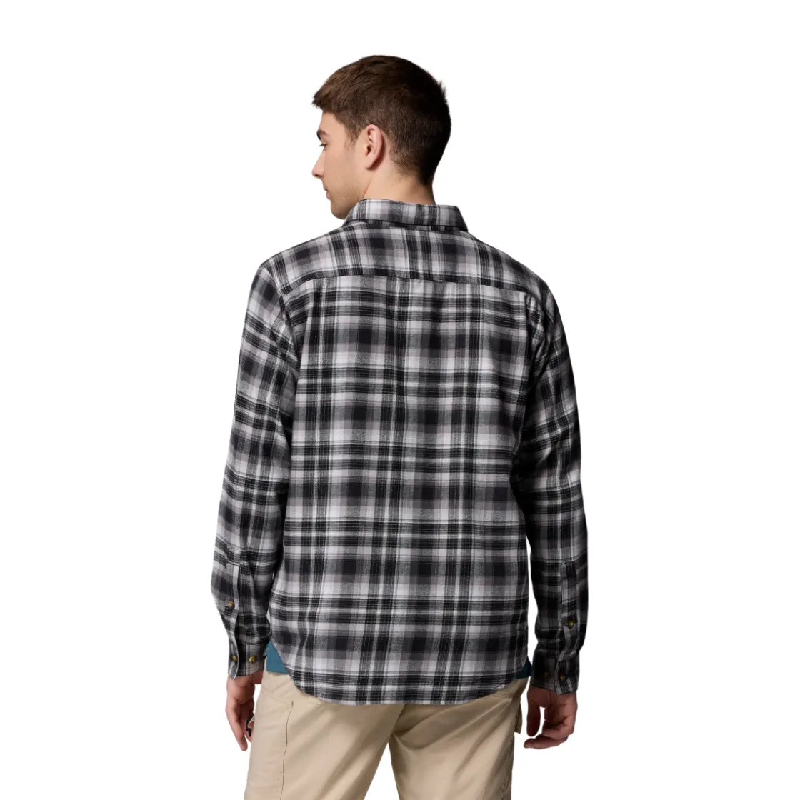COLUMBIA Cornell Woods Flannel LS, herre (BlackTartan) Clearance