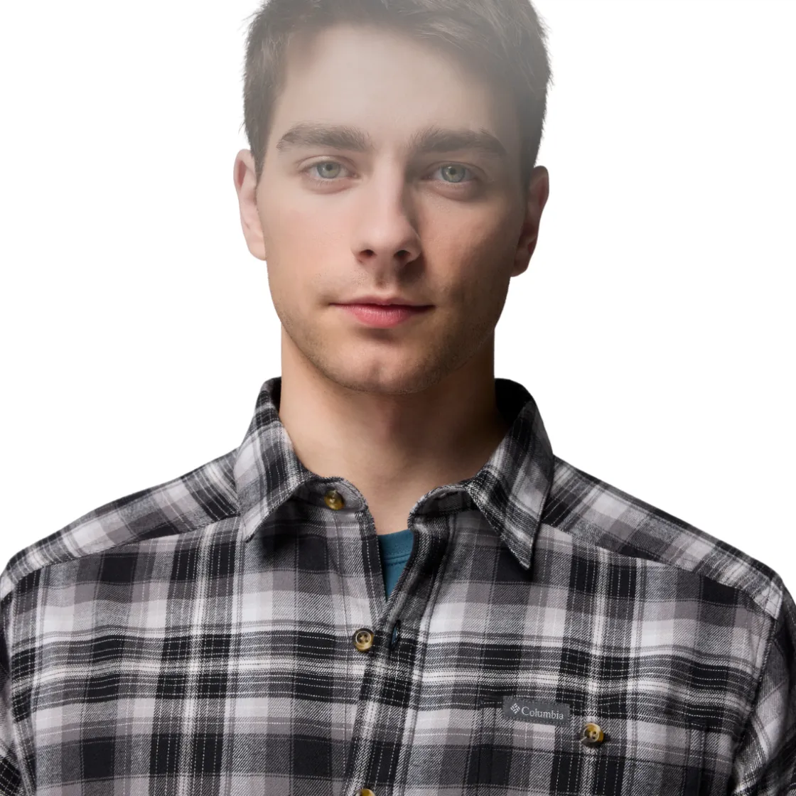 COLUMBIA Cornell Woods Flannel LS, herre (BlackTartan) Clearance