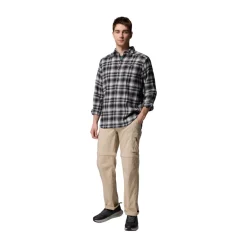 COLUMBIA Cornell Woods Flannel LS, herre (BlackTartan) Clearance