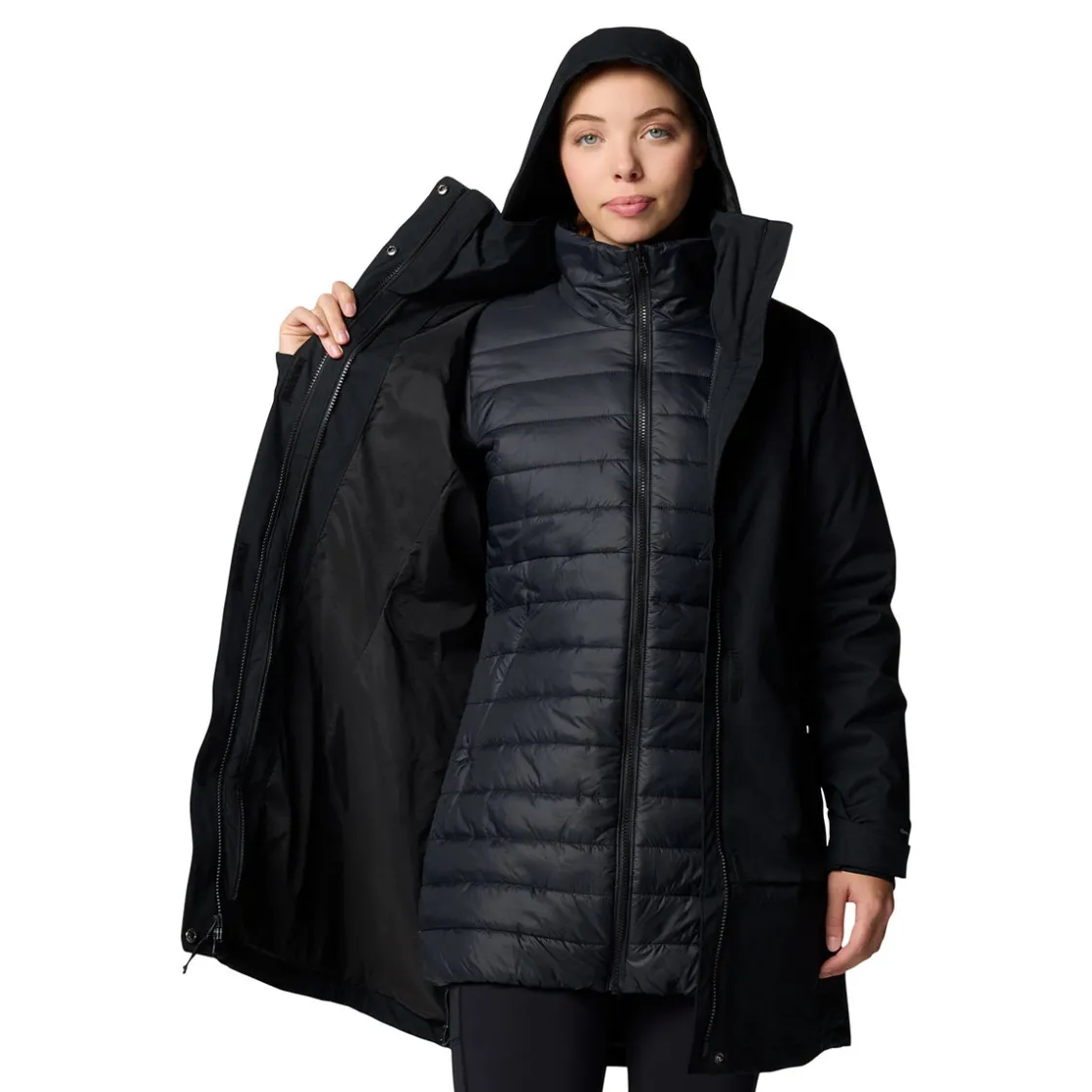 COLUMBIA Pulaski II Interchange 3-i-1 jakke, dame (Black) Outlet