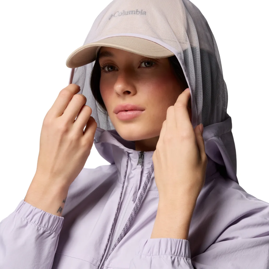 COLUMBIA Skien Valley Hooded LS Sommer- og myggejakke, dame (Lavender) New