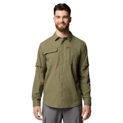 COLUMBIA Skien Valley LS Skjorte, herre (Stone Green) Sale