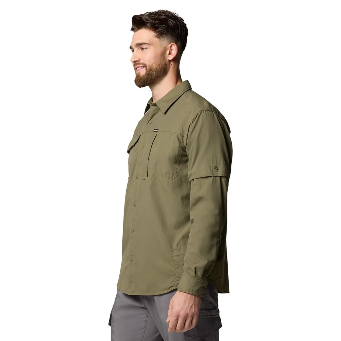 COLUMBIA Skien Valley LS Skjorte, herre (Stone Green) Sale