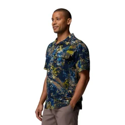 COLUMBIA Tech Trail Utility Printed Shirt, herre (Mountain Blue) Hot