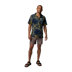 COLUMBIA Tech Trail Utility Printed Shirt, herre (Mountain Blue) Hot