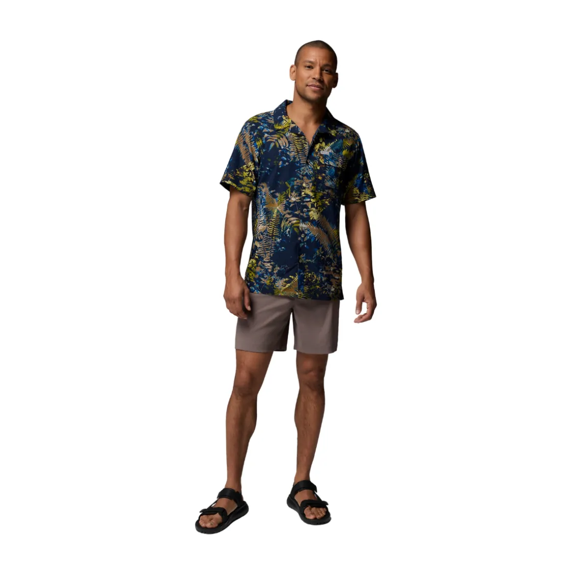 COLUMBIA Tech Trail Utility Printed Shirt, herre (Mountain Blue) Hot