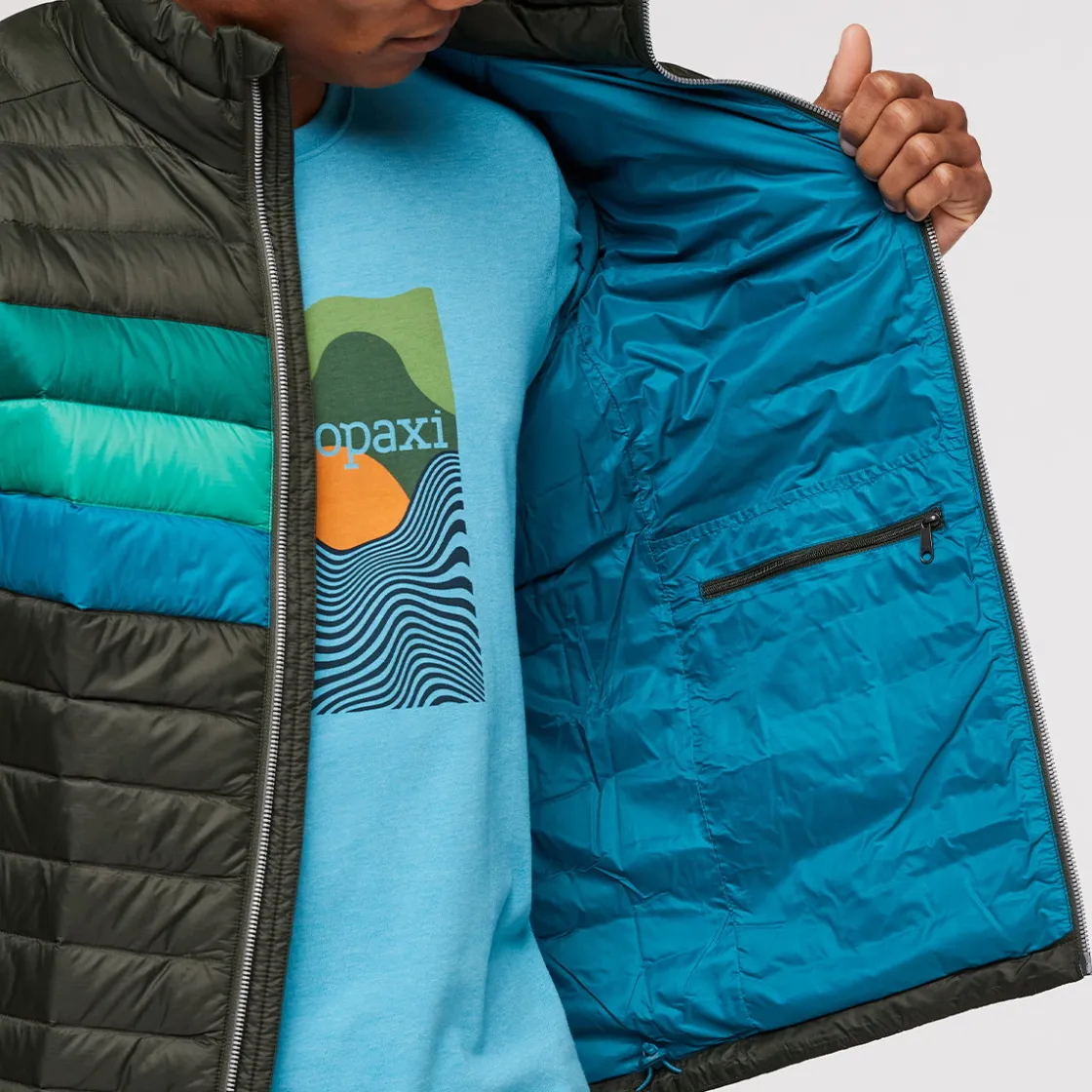 COTOPAXI Fuego Down dunjakke, herre (Woods Stripes) Best