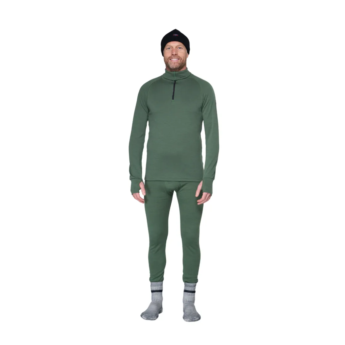 DEVOLD Expedition Merino 235 Zip Neck trøje, herre (Forest) Discount