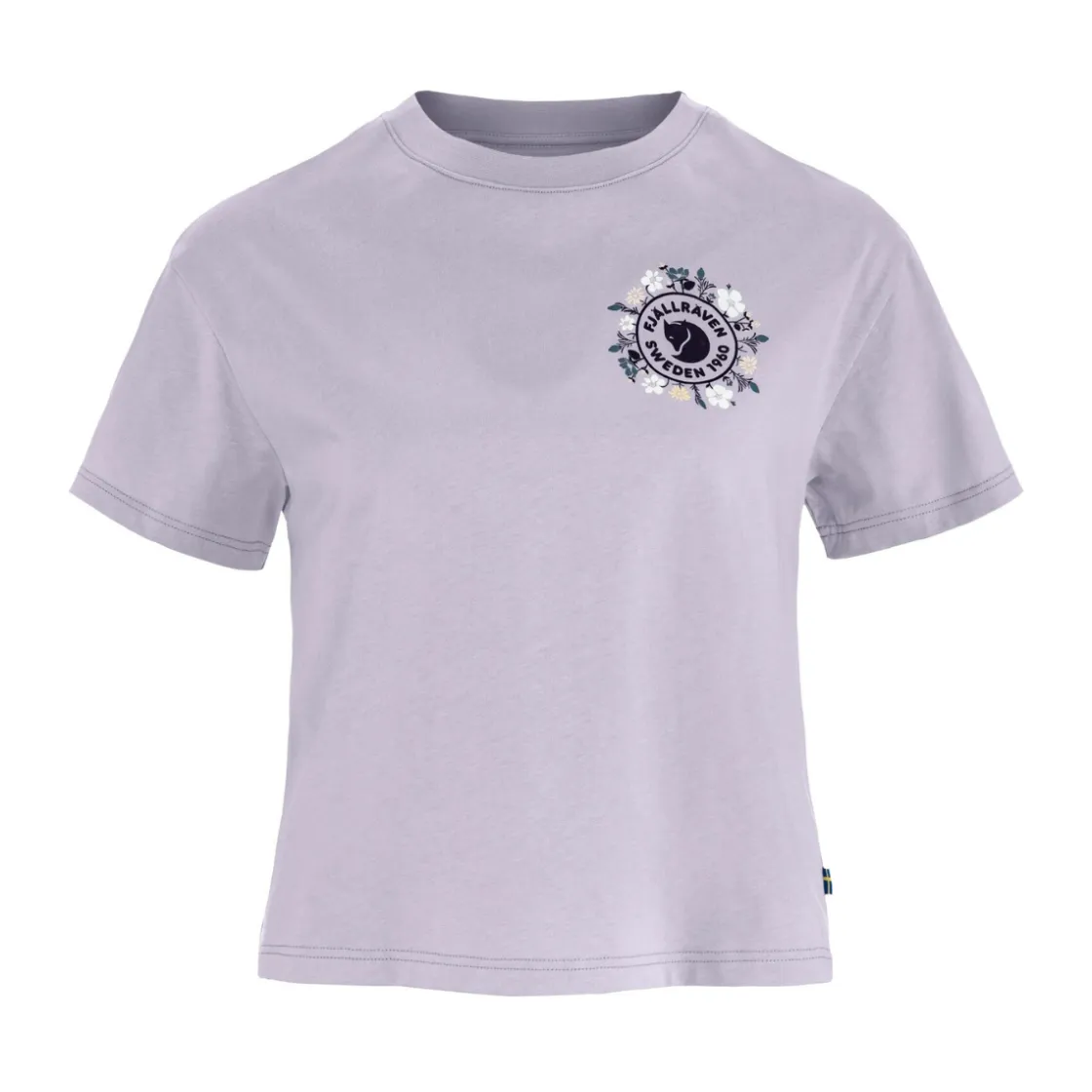 FJÄLLRÄVEN Fjällräven Fjällblomster Logo T-shirt, dame (Lavender Mist) New