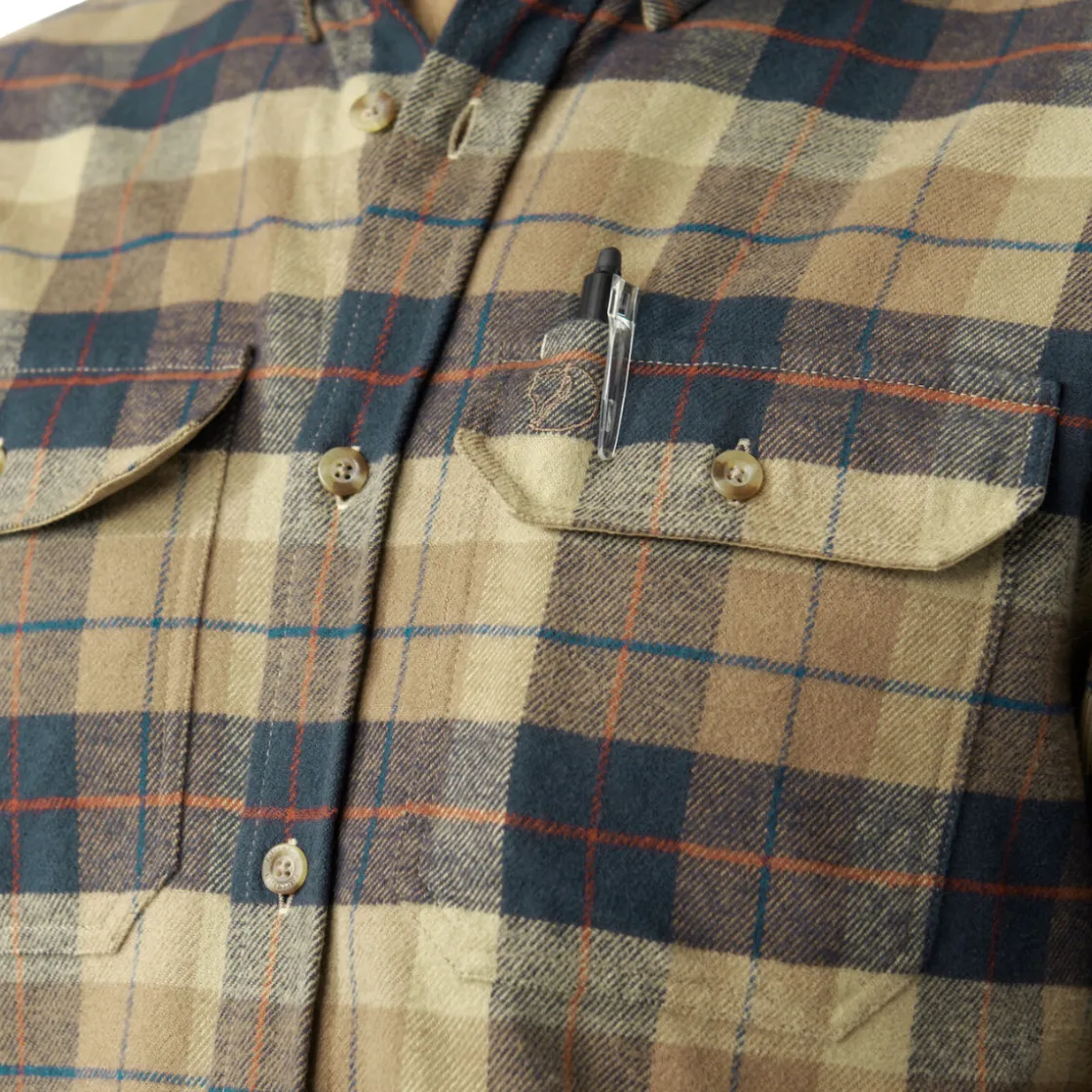 FJÄLLRÄVEN Fjällräven Singi Heavy Flannel Skjorte, herre (Dark Sand) New
