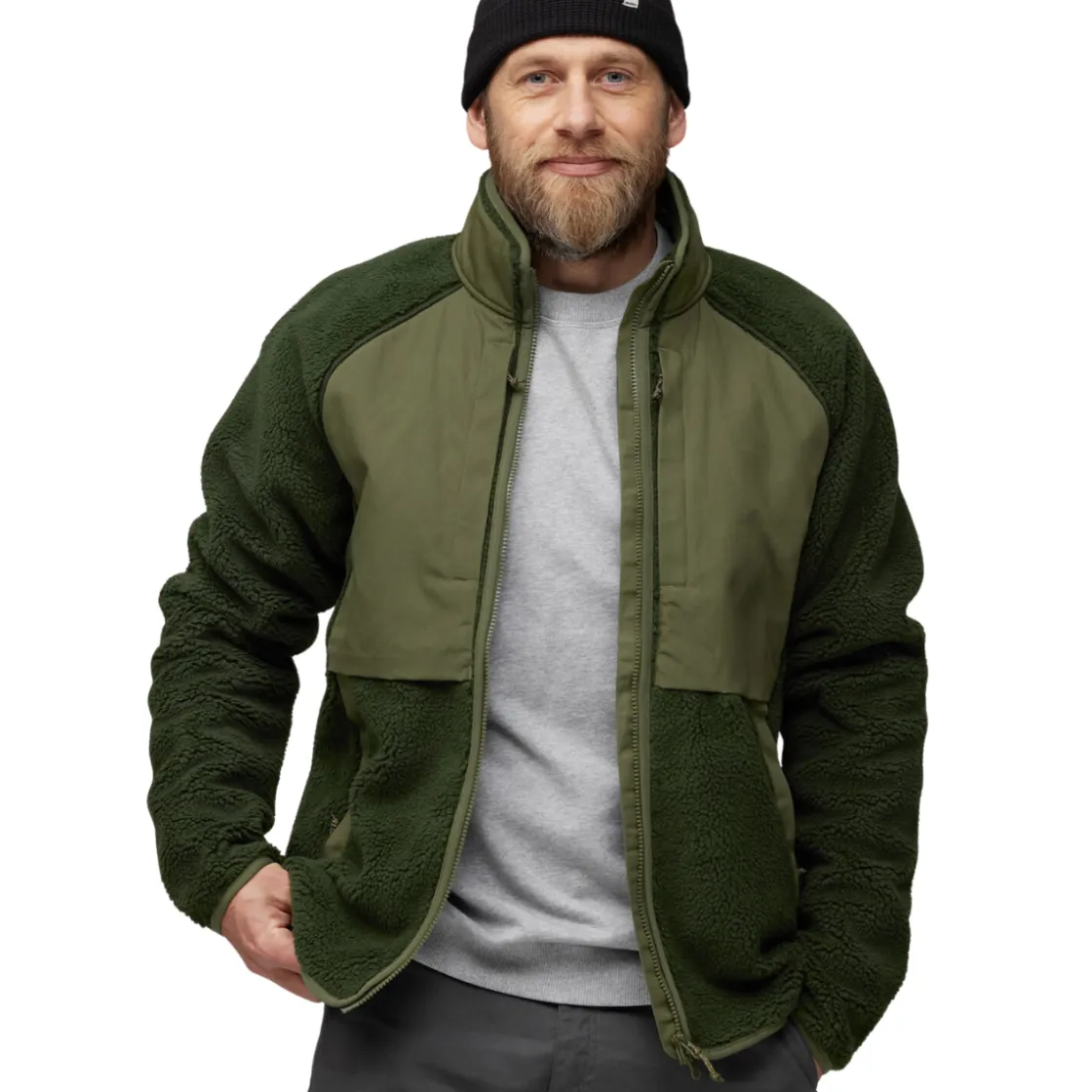 FJÄLLRÄVEN Fjällräven Vardag Pile Fleece, herre (Deep Forest / Laurel Green) Best