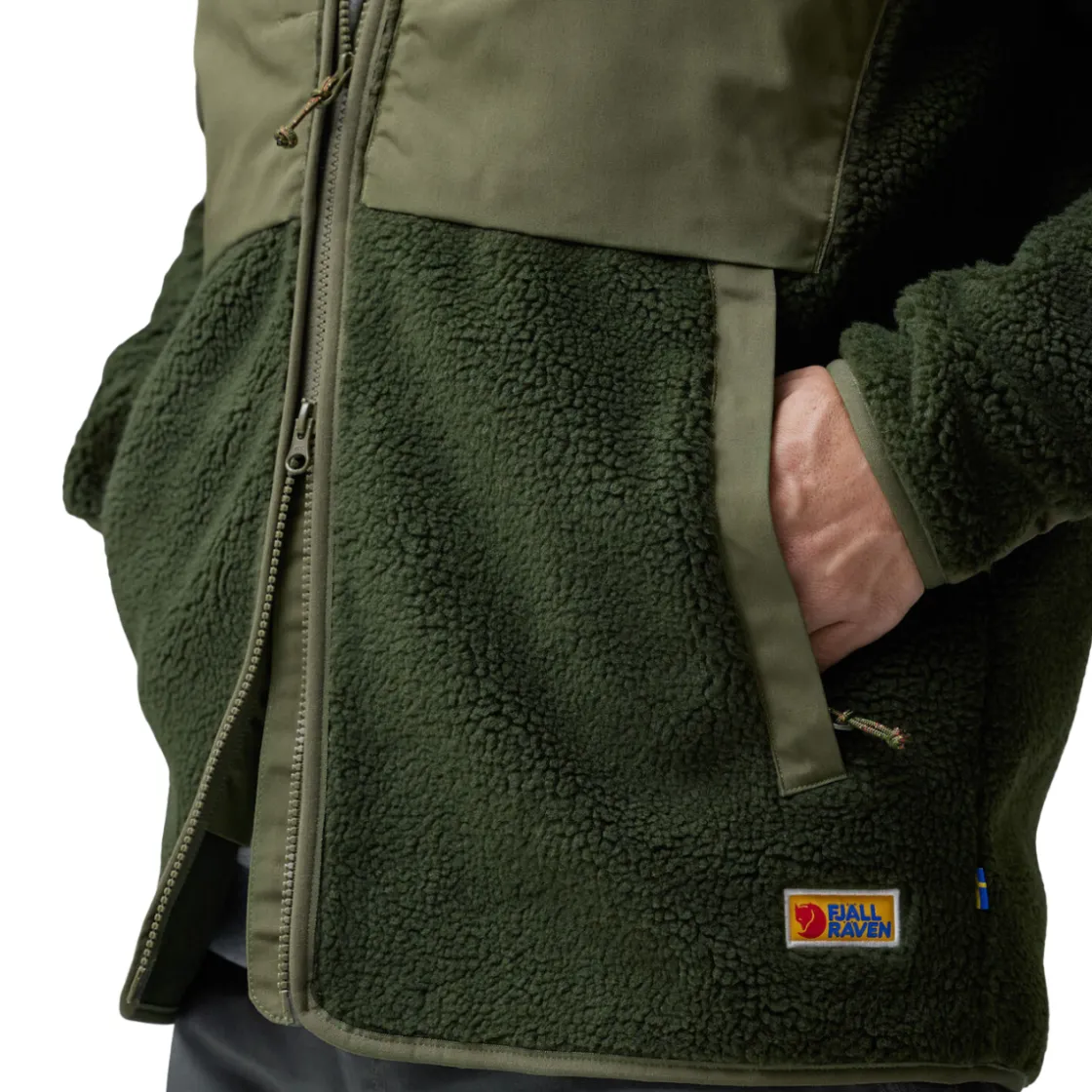 FJÄLLRÄVEN Fjällräven Vardag Pile Fleece, herre (Deep Forest / Laurel Green) Best