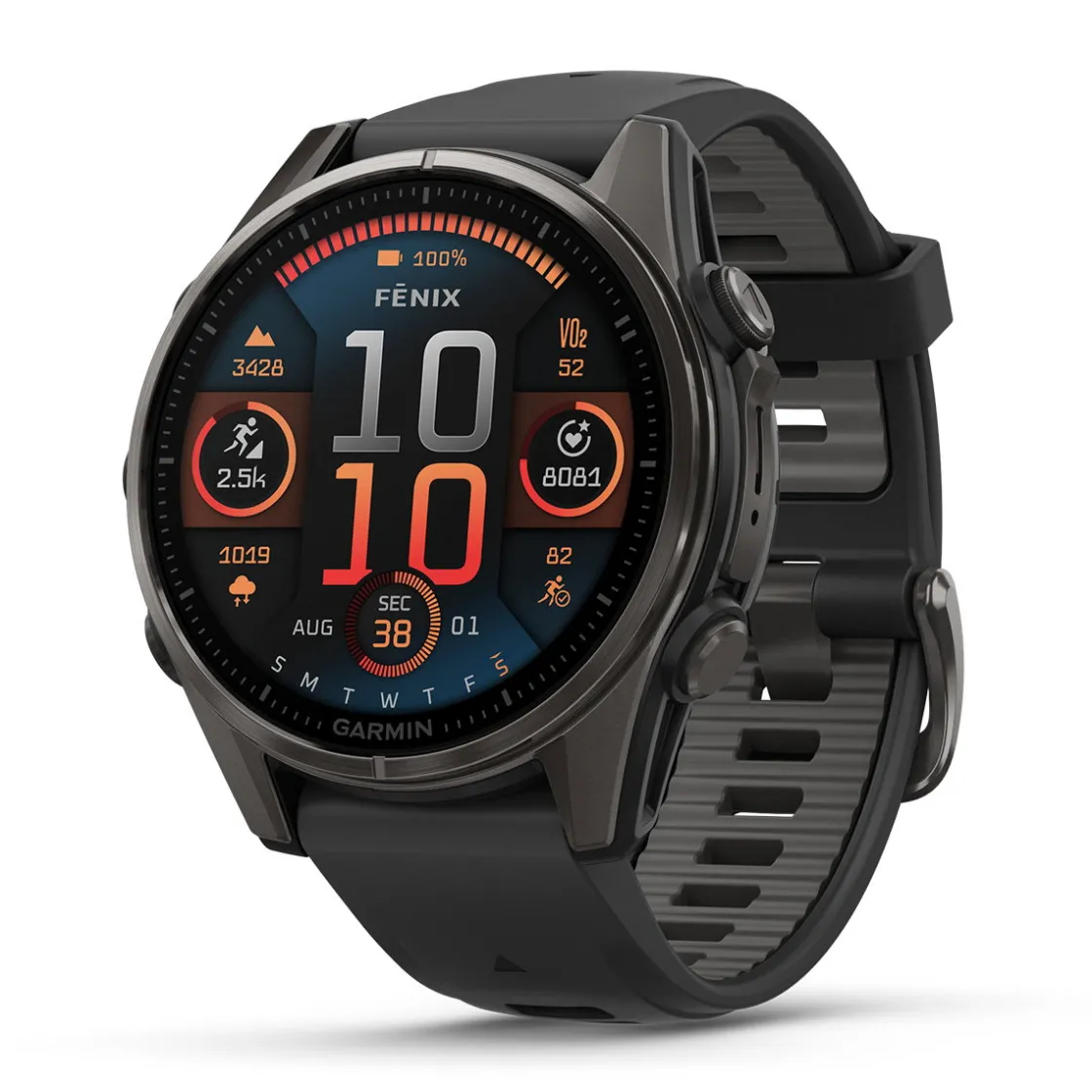 GARMIN Fenix 8 AMOLED Sapphire, 43 mm (Carbon Grey) Clearance
