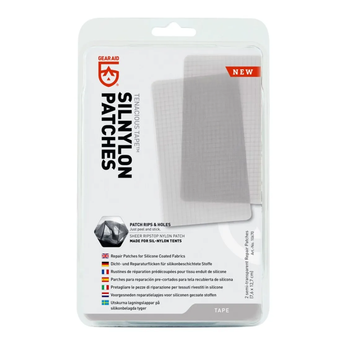 GEARAID Tenacious Tape SilNylon Patches Hot
