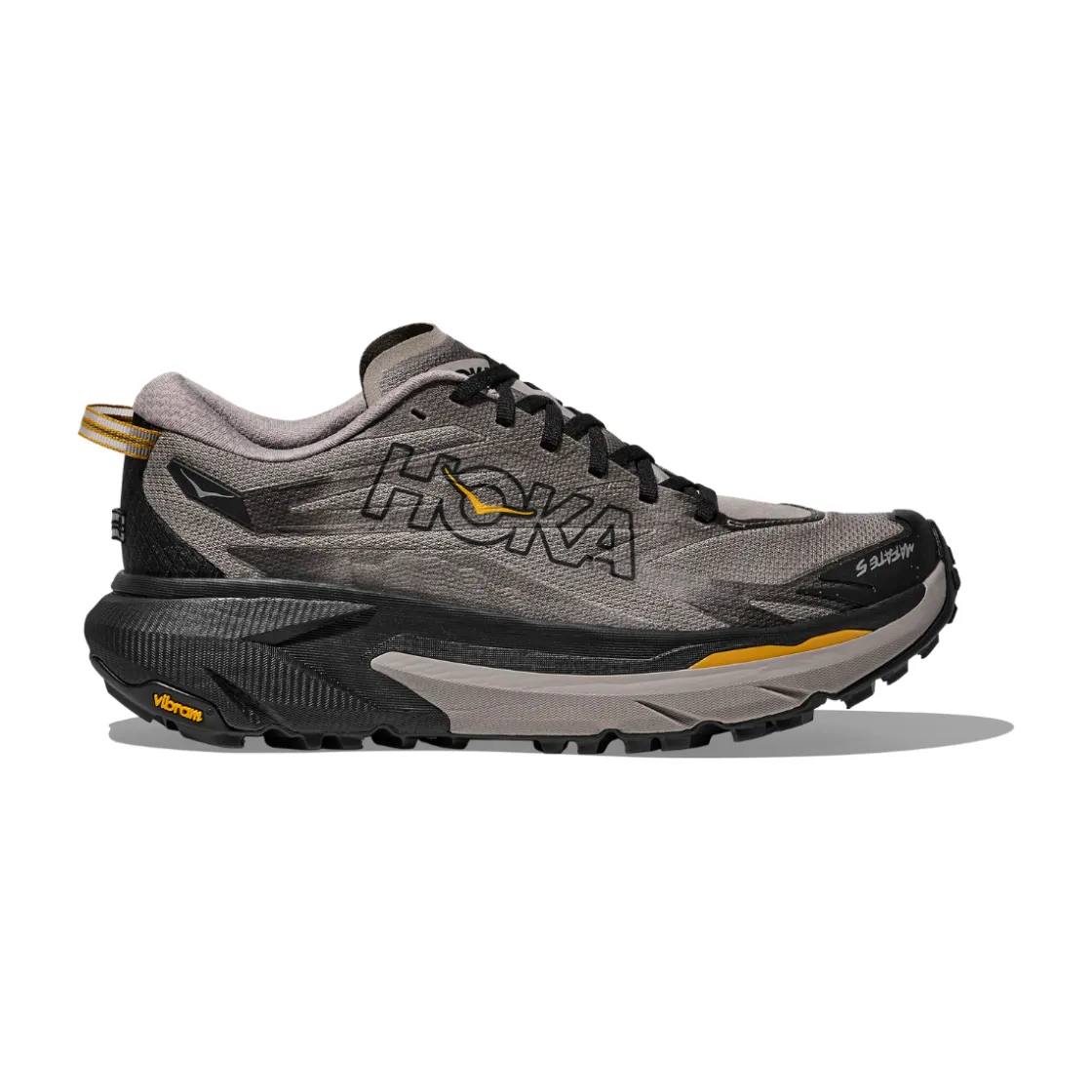 HOKA Mafate 5 trailsko, herre (Cement Black) Best