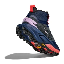 HOKA ONE ONE Mafate Hike vandrestøvle, dame (Midnight Blue / Neon Flame) Clearance
