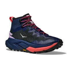 HOKA ONE ONE Mafate Hike vandrestøvle, dame (Midnight Blue / Neon Flame) Clearance