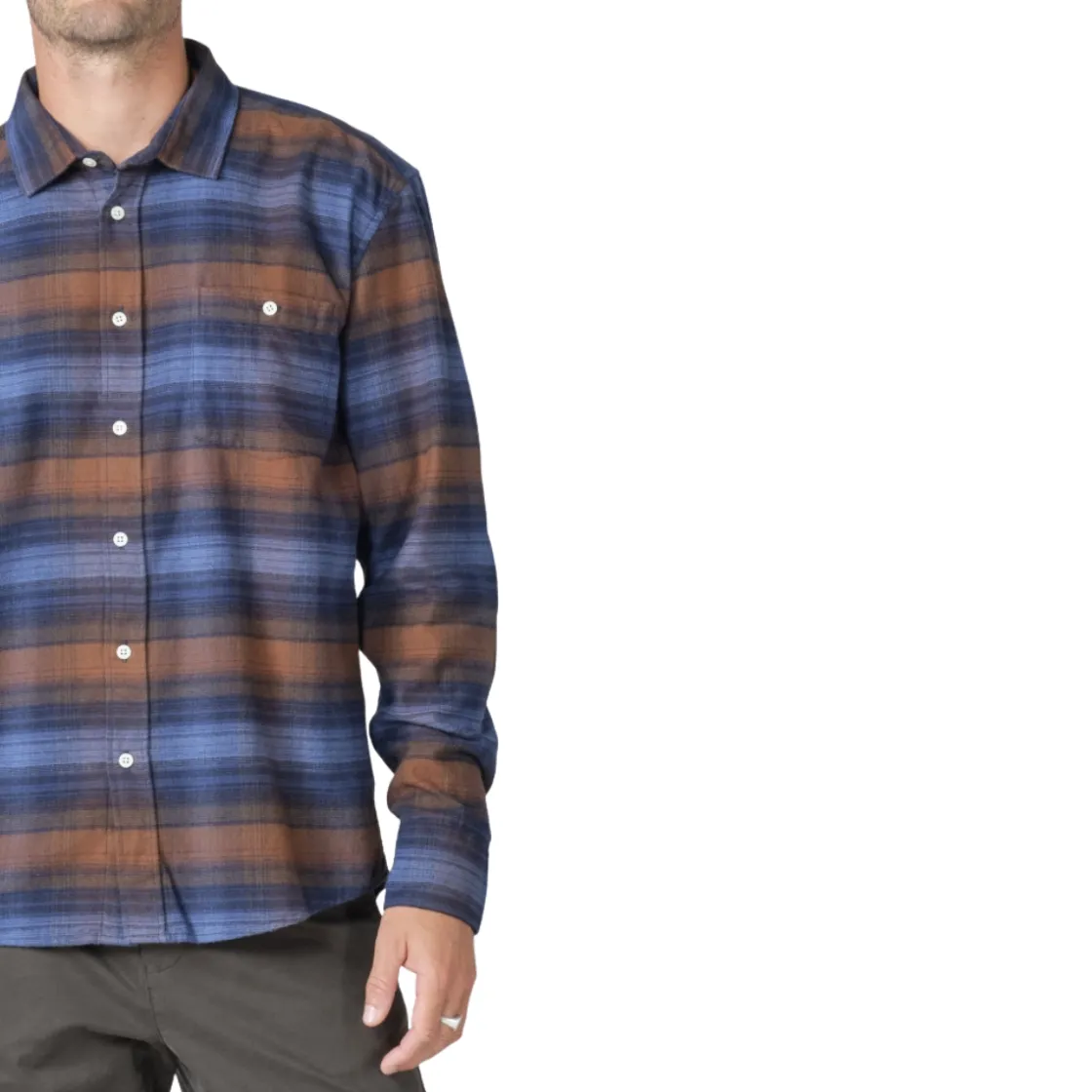 KLITMØLLER COLLECTIV Klitmøller Collective Bobby Shirt, herre (Navy Rust Check) Sale