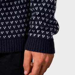 KLITMØLLER COLLECTIV Klitmøller Collective Hugo Knit sweater (Navy Cream) Hot