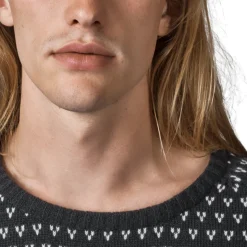 KLITMØLLER COLLECTIV Klitmøller Collective Hugo Knit Sweater, herre (Olive Cream) Outlet