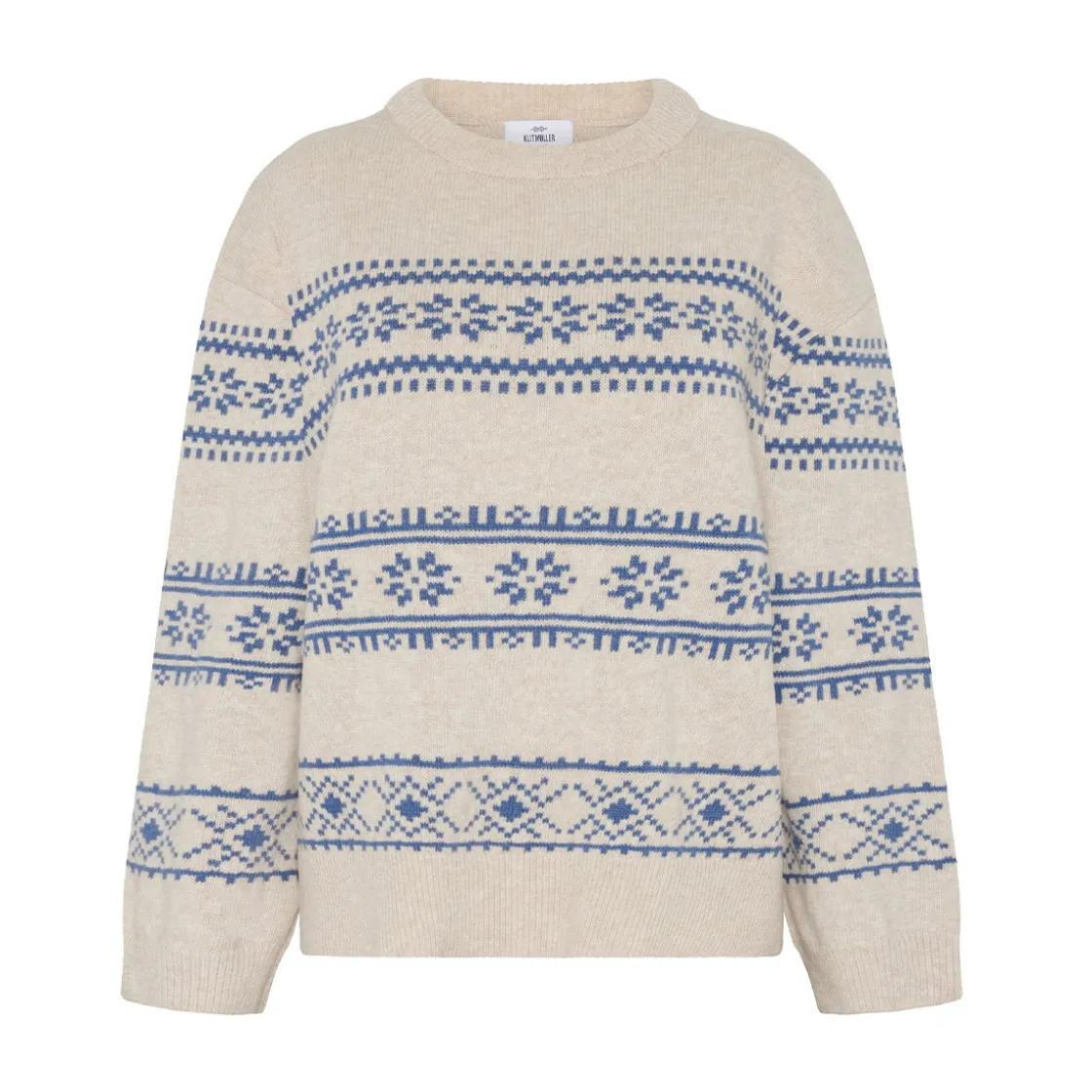 KLITMØLLER COLLECTIV Klitmøller Collective Jette Knit striktrøje, dame (Pastel Sand Ocean) Outlet