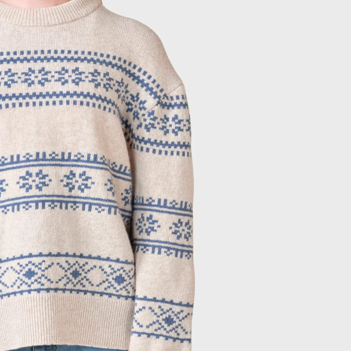 KLITMØLLER COLLECTIV Klitmøller Collective Jette Knit striktrøje, dame (Pastel Sand Ocean) Outlet