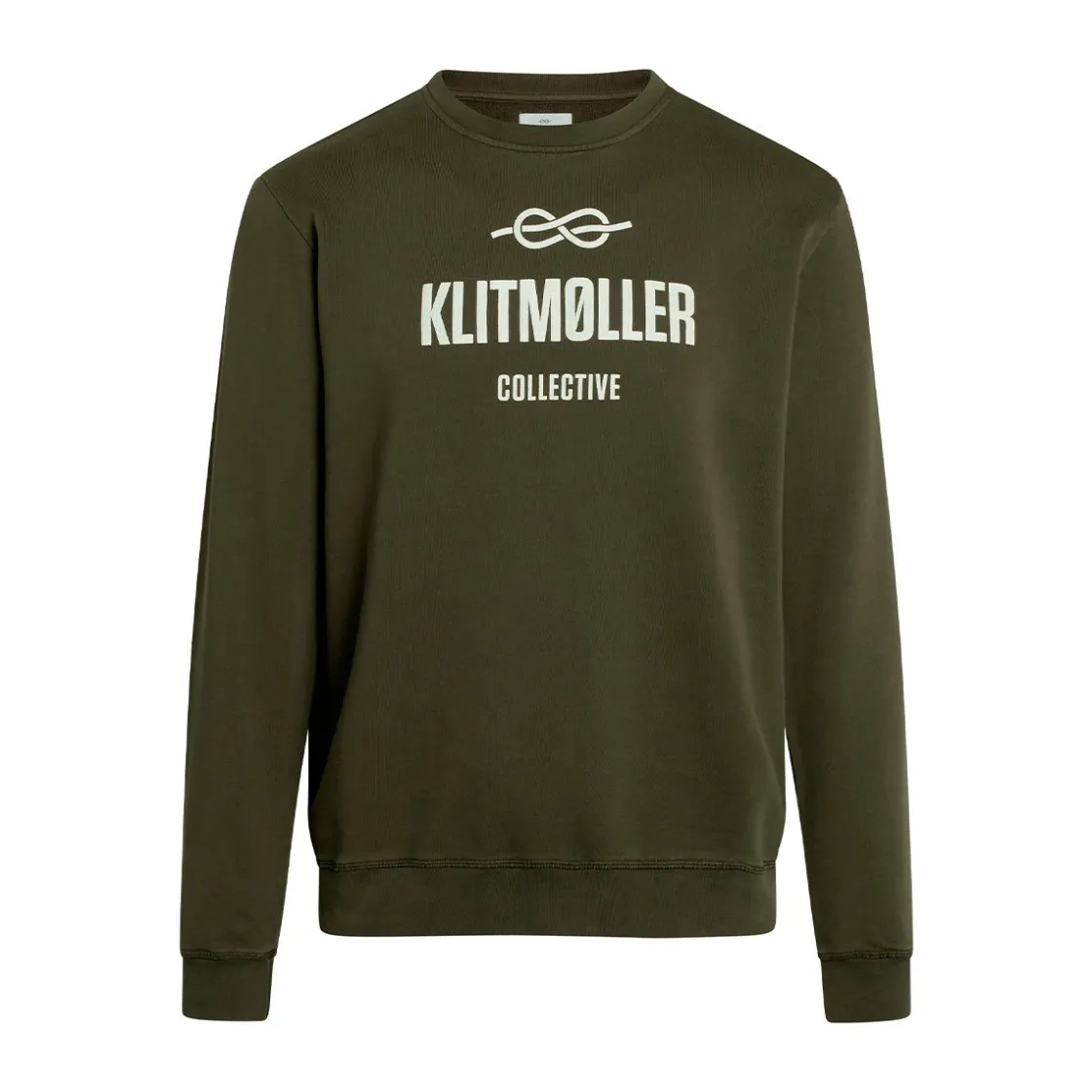 KLITMØLLER COLLECTIV Klitmøller Collective Logo Crew, herre (Olive) Hot
