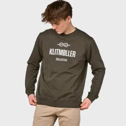 KLITMØLLER COLLECTIV Klitmøller Collective Logo Crew, herre (Olive) Hot