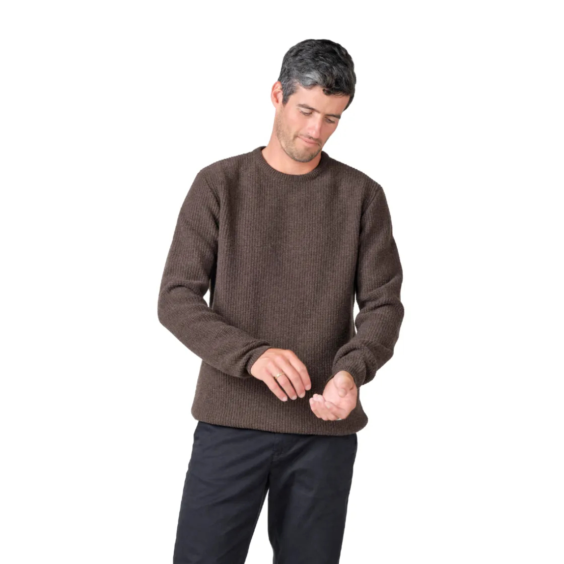 KLITMØLLER COLLECTIV Klitmøller Frede Knit sweater, herre (Taupe) Online