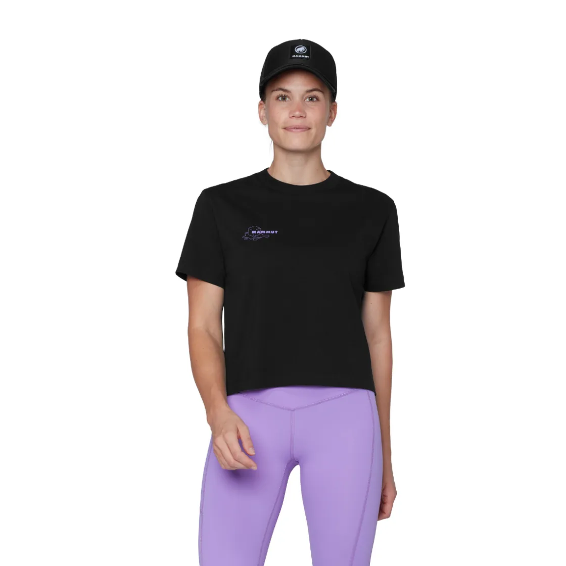 MAMMUT Base Cropped T-shirt, dame (Black) Clearance