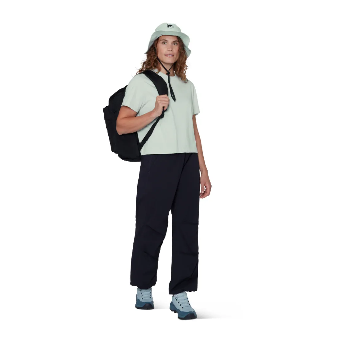 MAMMUT Base Cropped T-shirt, dame (Glacier) Discount