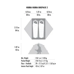 MSR Hubba Hubba Bikepack 2 telt, 2 personer Hot