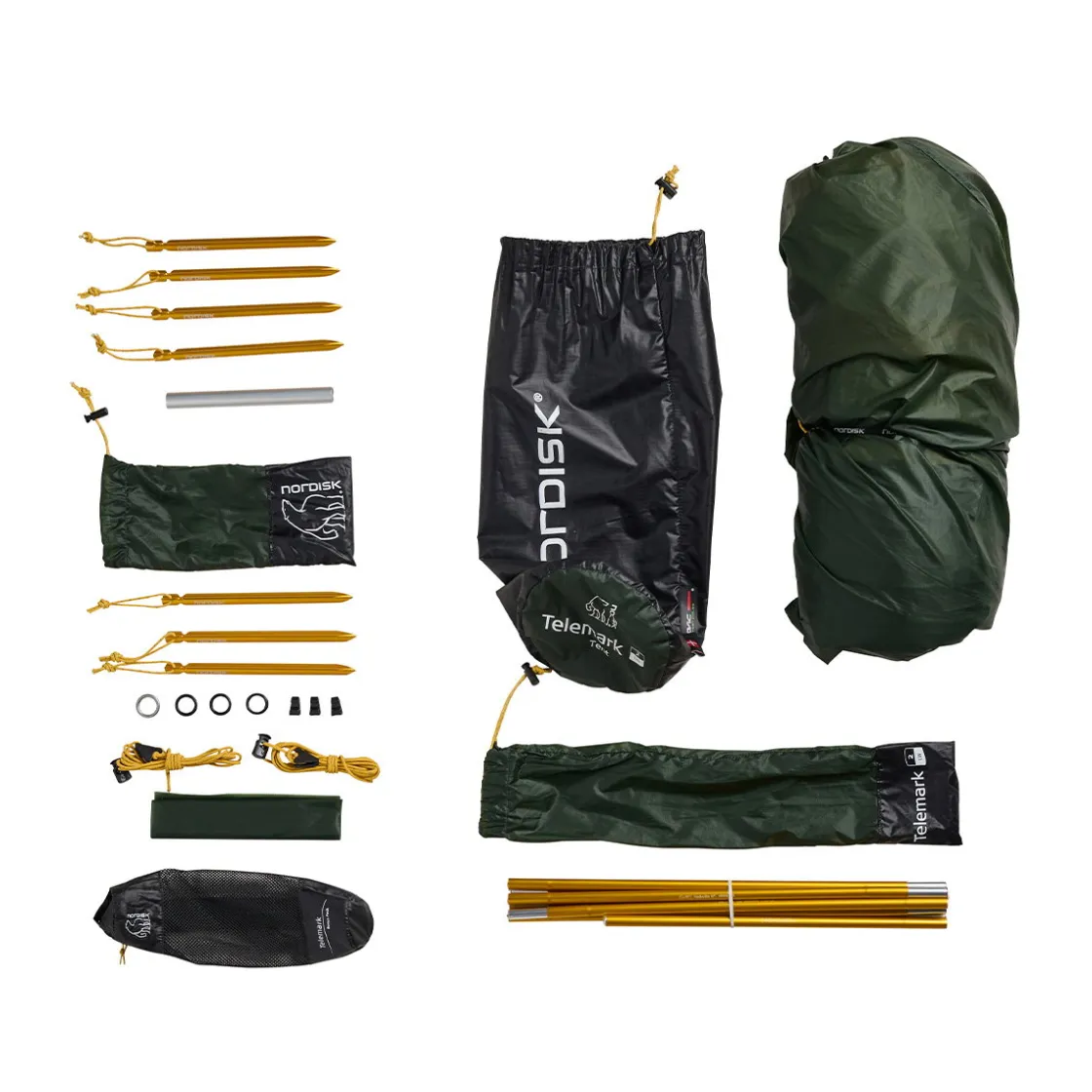 NORDISK Telemark 2.2 LW 2.0, 2-personers telt (Green) Best