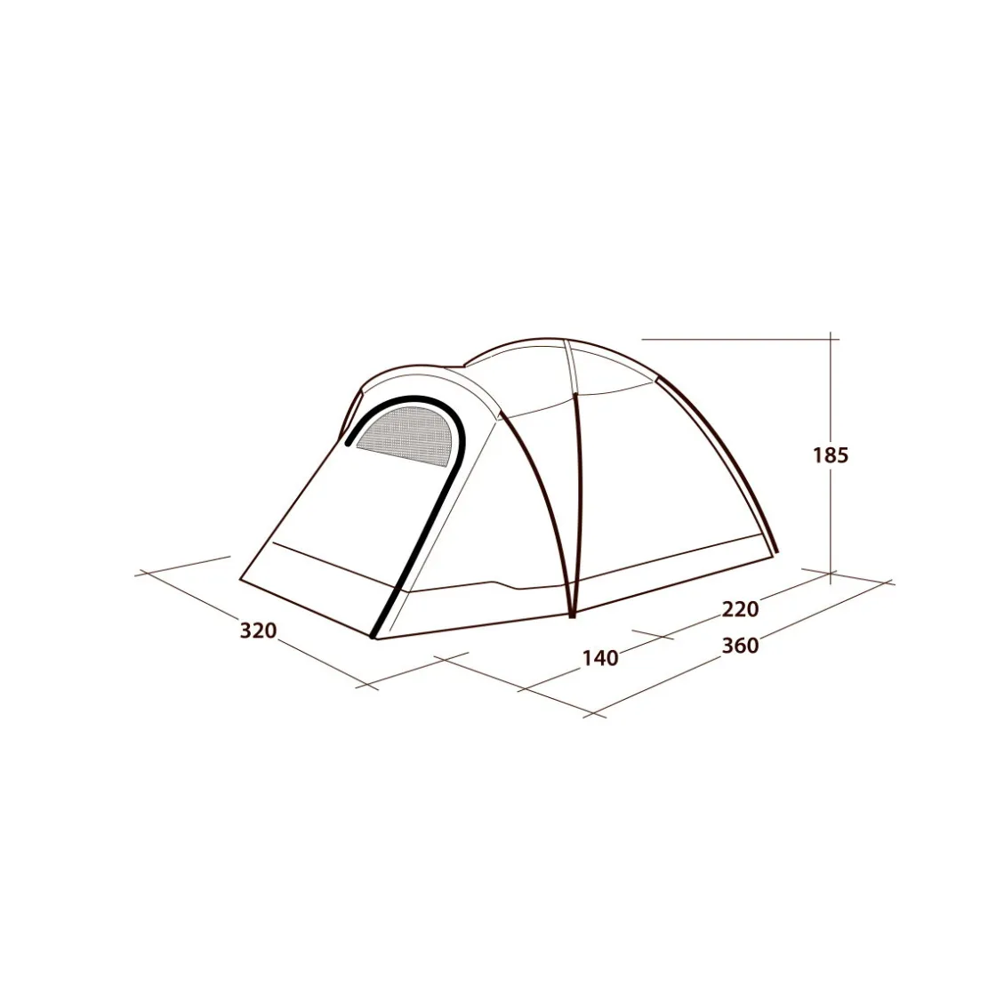OUTWELL Cloud 5 campingtelt (Green)