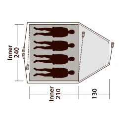 OUTWELL Cloud 4 campingtelt, 4 personer Hot