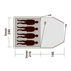 OUTWELL Earth 4 campingtelt, 4 personer Hot