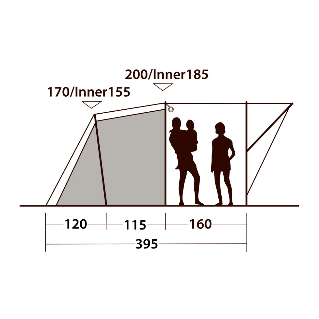 OUTWELL Sky 5 campingtelt 5 personer (Blue) Outlet